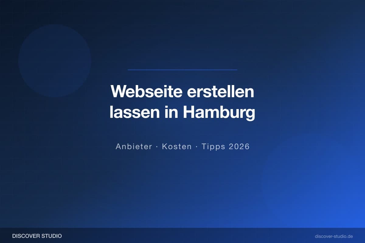 Webseite erstellen lassen in Hamburg: Anbieter, Kosten & Tipps 2026