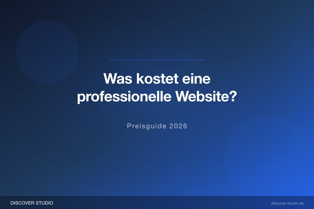 Was kostet eine professionelle Website 2026? Der komplette Preisguide