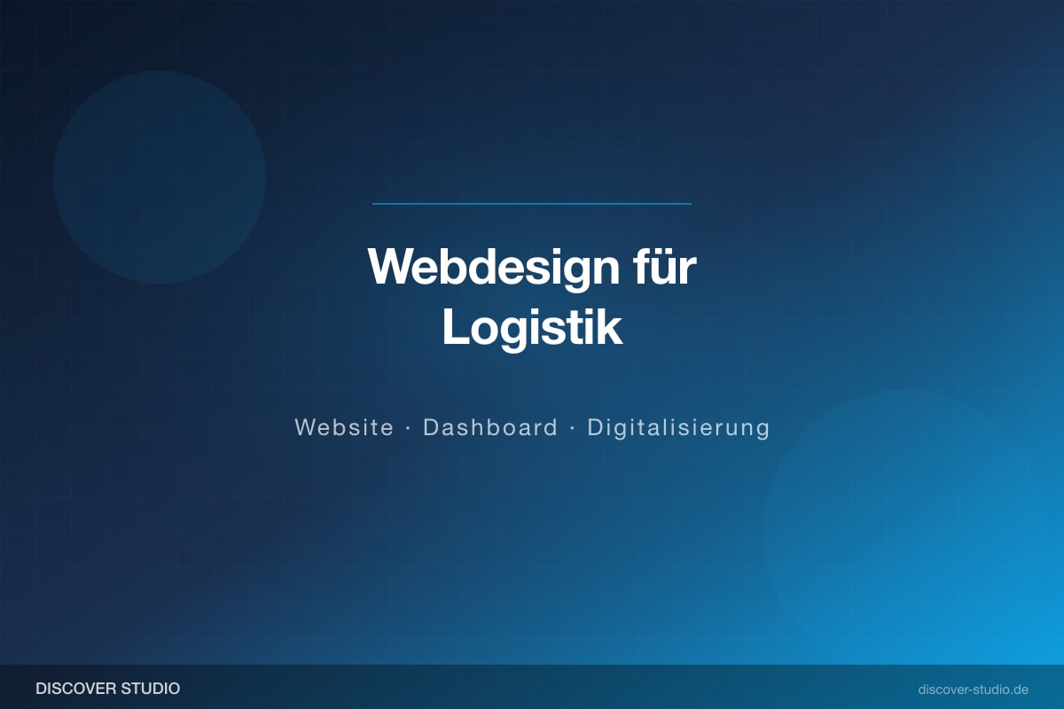 Webdesign Logistik Unternehmen Dashboard Tracking